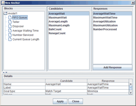 New FIFO Queue Response Anchor Dialog Box