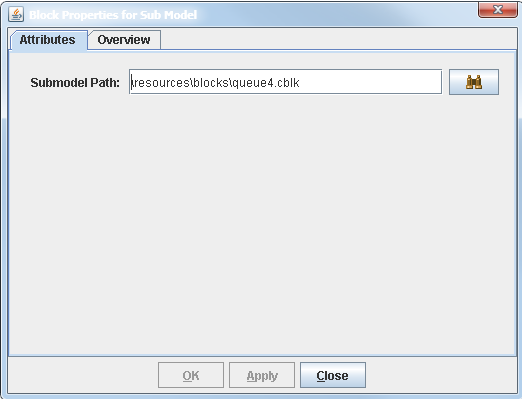 Submodel Block Properties Dialog Box