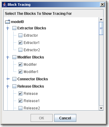 Block Tracing Dialog Box