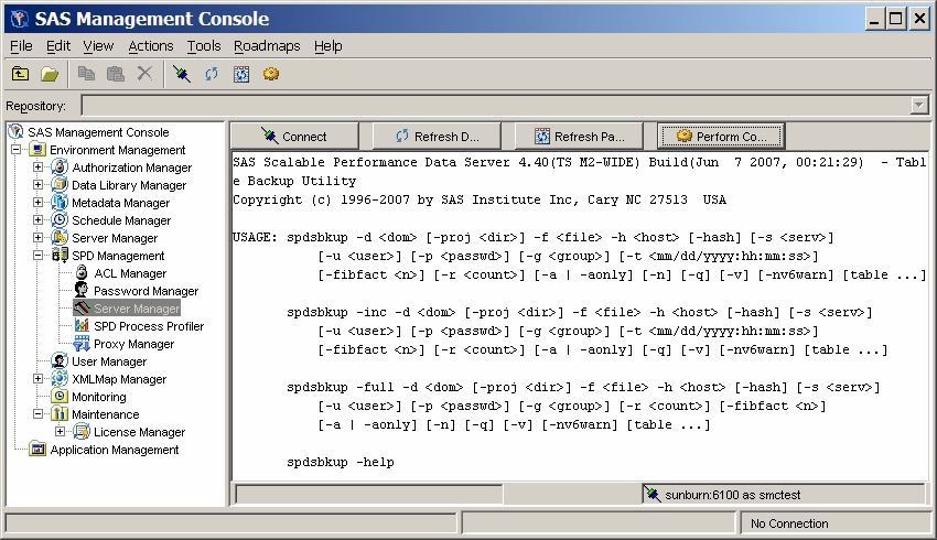 SAS Management Console and the SPD Server Manager