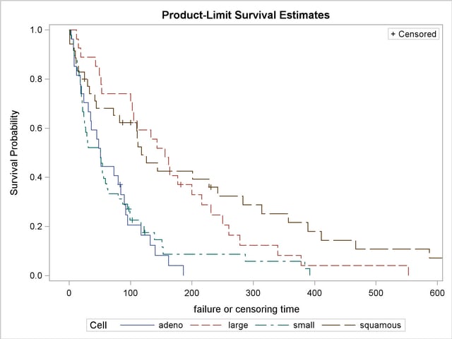 Graph of the Estimated Survivor Functions
