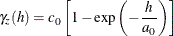\[  \gamma _ z(h) = c_0\left[1-\exp \left(-\frac{h}{a_0}\right)\right]  \]