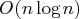 o(n \log n)