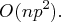 o(np^2).
