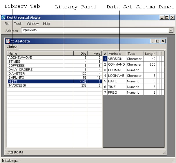 Data Set Schema Panel