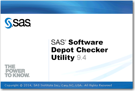 SAS Software Depot Checker Utility splash screen