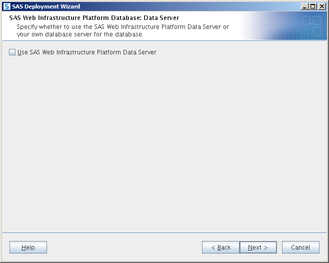 SAS Web Infrastructure Platform Database: Data Server