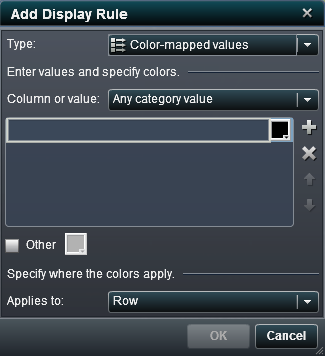 Add Display Rule Window for Color-Mapped Values
