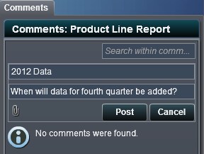 Adding a Comment in SAS Visual Analytics Viewer