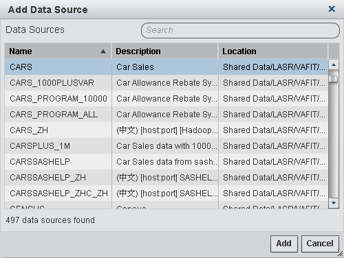 Add Data Source Window