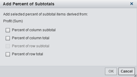 Add Percent of Subtotals Window