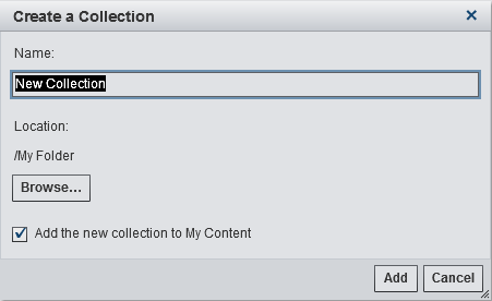 Create a Collection Window for the Object Inspector