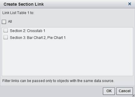 Create Section Link Window