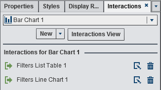 Interactions Tab with Two Interactions Displayed