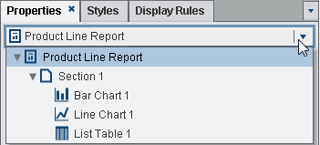 Object Inventory List on the Properties Tab