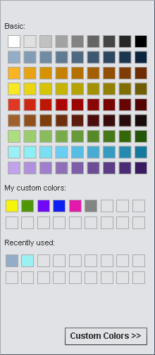 A Color Palette in the Designer