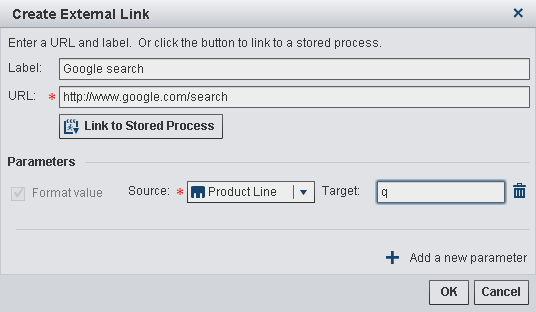 Create External Link Window with Parameters for a Google Search
