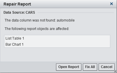 Repair Report Window