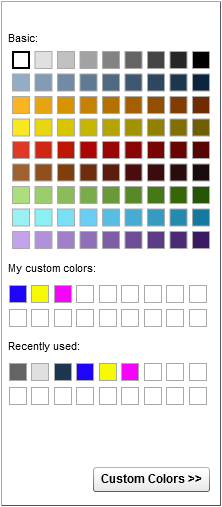 A Color Palette in the Designer