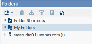 Example of Root Level Folder in SAS Studio Basic Edition