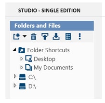 Folders and Files Section in SAS Studio Single-User Edition