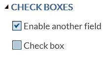 Example of Check Boxes in the Sample Task Definition