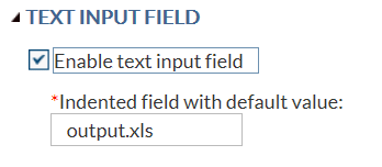 Indented field with default value Text Box