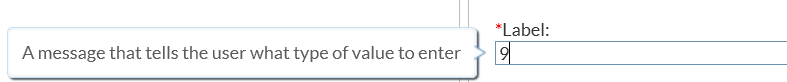 Example of Text That Could Appear When User Starts Entering Values into the Text Box