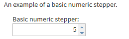 Numeric Stepper with Default Values Option