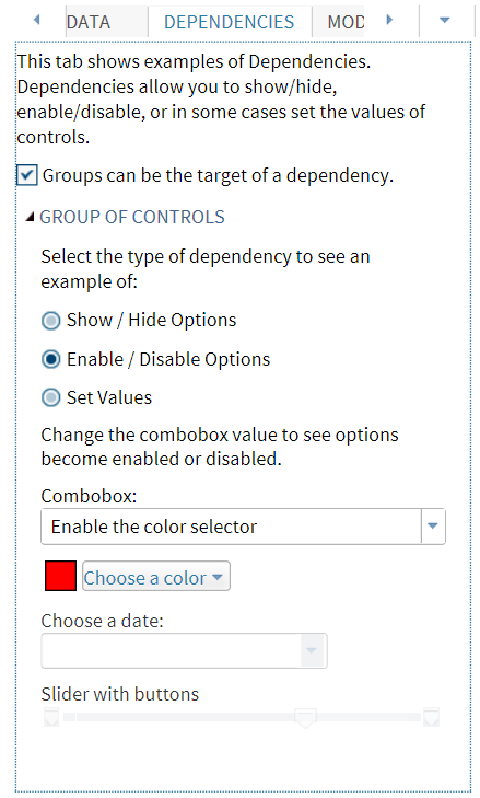 Enable/Disable Options Radio Button Is Selected