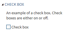 Check Box in Sample Task