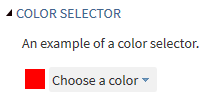 Option for Selecting a Color