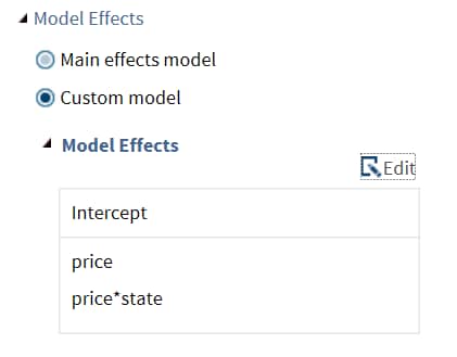 price and price*productLine effects
