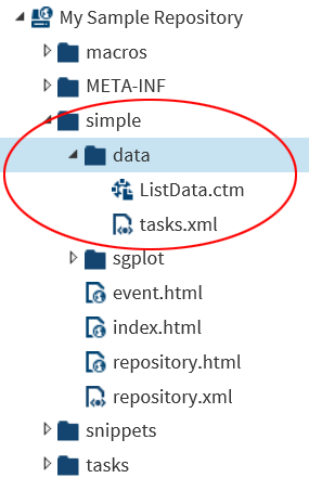 Location of tasks.xml File for the Simple Repository