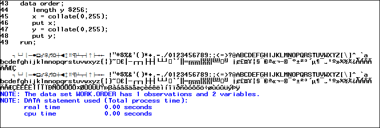 1番目の文字列がデフォルトの200文字に切り捨てられたCOLLATE関数の出力2番目の文字列には、256文字の明示的な長さが割り当てられました。