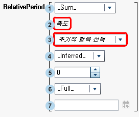 RelativePeriod 연산자에 대한 파라미터