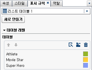 색상 Map 값에 대한 표시 규칙