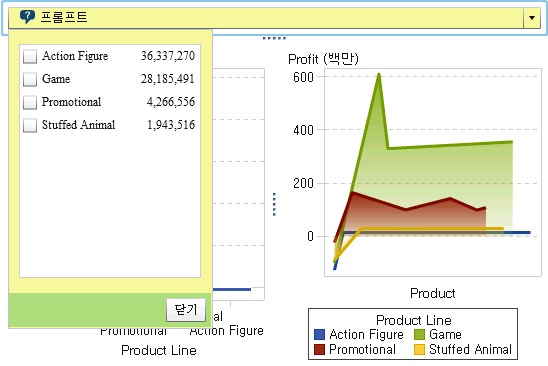 프롬프트 컨테이너의 배경색 및 버튼 모음 색상 스타일의 예