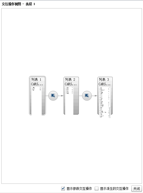 执行刷亮交互操作的三个列表控件