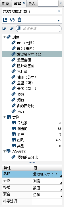 有关所选测度数据项的详细信息