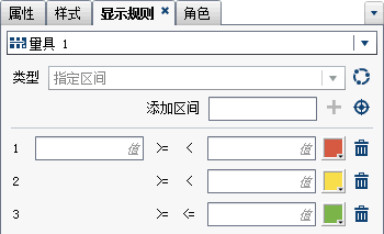 量具的“显示规则”选项卡