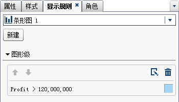 包含表达式显示规则的“显示规则”选项卡