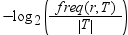 -log_2(freq(r, T) / |T| ). 点击备用格式的图像。