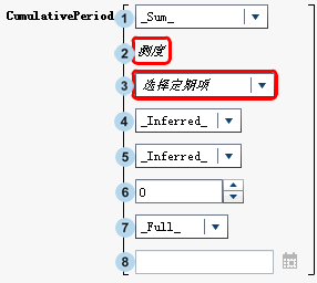 CumulativePeriod 运算符的参数