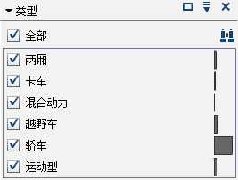 离散数据项的可视化过滤器