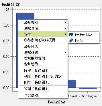 [報表物件] 功能表