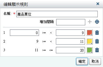 [編輯顯示規則] 視窗