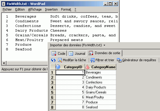 Fichier texte FixWidth et table SAS