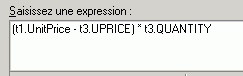 Expression affichée dans le Générateur d'expressions