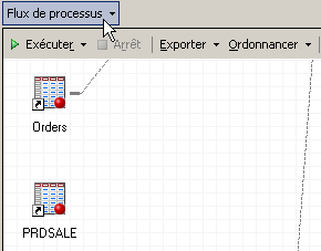 Bouton du menu des éléments récemment affichés